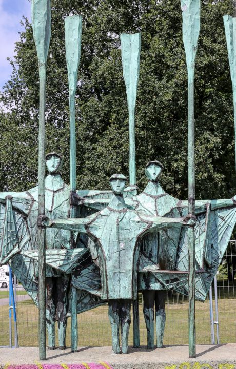 Skulptur Fischer von Gerhard Brandes, Altonaer Balkon, Hamburg