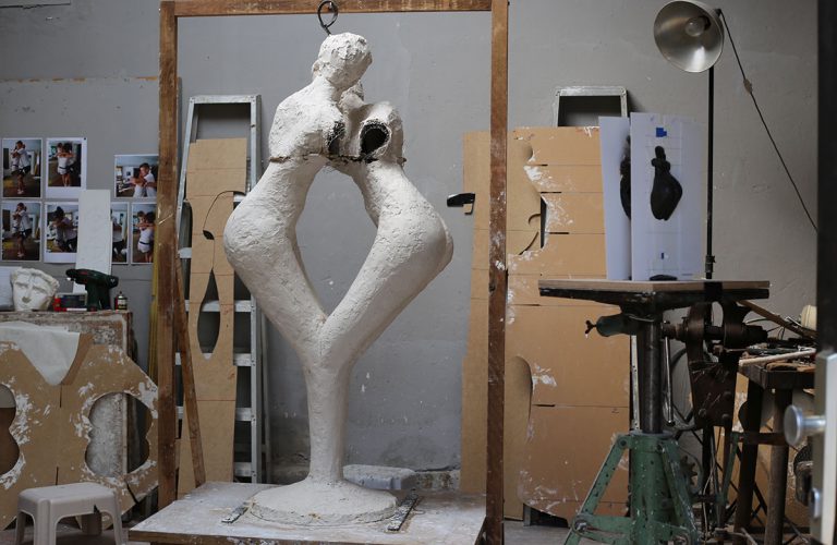 Figur im Rohzustand ohne die Schablonen