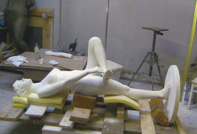 Transport zur Bronzegießerei