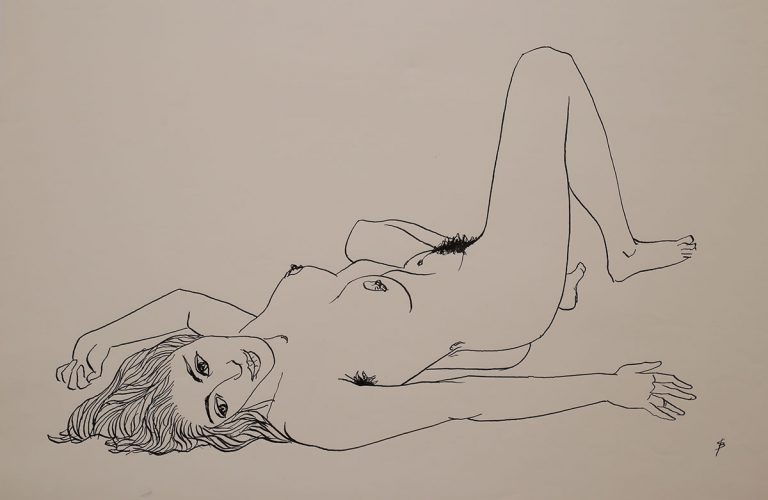 liegender Akt von Gerhard Brandes